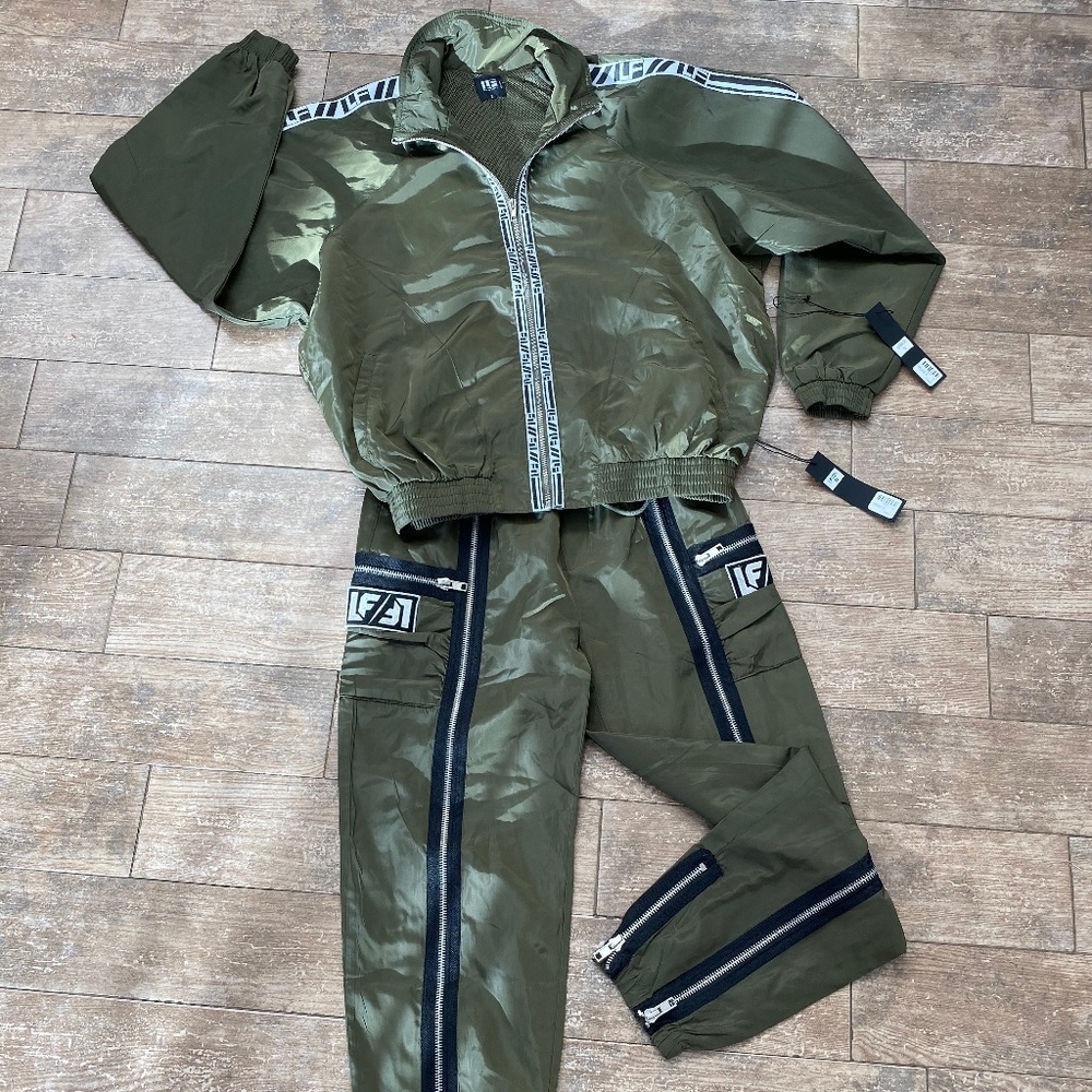 LF Army Green Track Suit Size Small